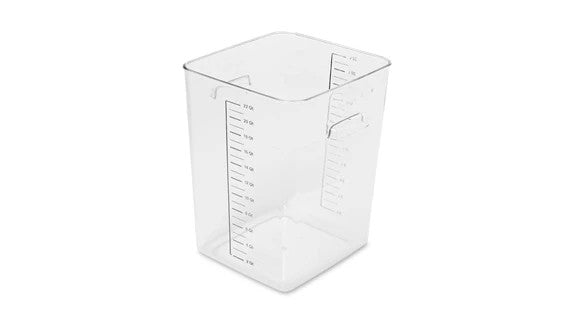 Rubbermaid FG632200CLR SQUARE STORAGE CONTAINER 22 QT CLEAR