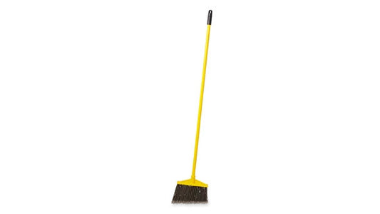 Rubbermaid FG637500GRAY 10.5" ANGLE BROOM, VINYL COATED METAL HANDLE, FLAGGED POLYPROPYLENE FILL, GRAY