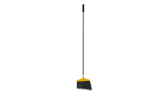 Rubbermaid FG638500GRAY ANGLE BROOM, METAL HANDLE, FLAGGED POLYPROPYLENE FILL, GRAY