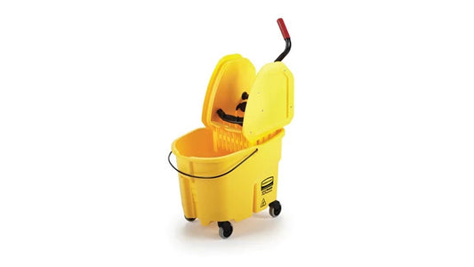 Rubbermaid FG757788YEL WAVEBRAKE® 35 QT DOWN PRESS BUCKET AND WRINGER, YELLOW