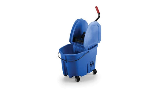 Rubbermaid FG757888BLUE WAVEBRAKE® 35 QT DOWN PRESS BUCKET AND WRINGER, BLUE