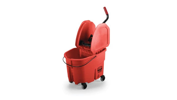 Rubbermaid FG757888RED WAVEBRAKE® 35 QT DOWN PRESS BUCKET AND WRINGER, RED