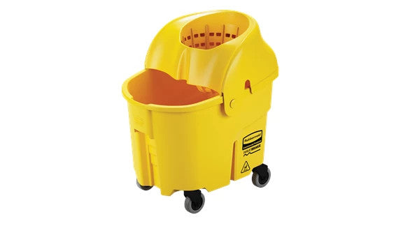 Rubbermaid FG759088YEL WAVEBRAKE® 35 QT INSTITUTION BUCKET AND WRINGER, YELLOW