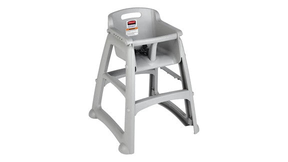 Rubbermaid FG780508PLAT STURDY CHAIR„ HIGH CHAIR WITH WHEELS PLATINUM