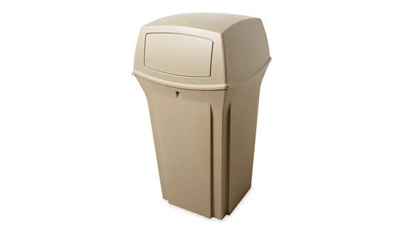 Rubbermaid FG843088BEIG RANGER® CONTAINER WITH 2 DOORS, 35 GAL BEIGE