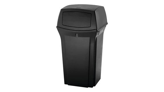 Rubbermaid FG843088BLA RANGER® CONTAINER WITH 2 DOORS, 35 GAL BLACK