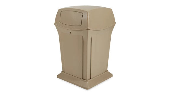 Rubbermaid FG917188BEIG RANGER® CONTAINER WITH 2 DOORS , 45 GAL BEIGE