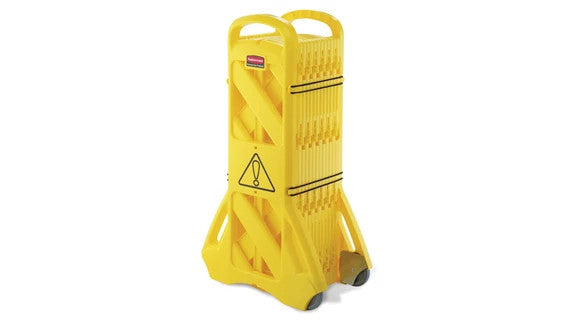 Rubbermaid FG9S1100YEL MOBILE BARRIER, 13 FEET, YELLOW