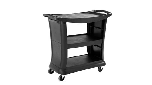 Rubbermaid FG9T6800BLA EXECUTIVE SERIES SERVICE CART, 300 LB. CAPACITY, BLACK