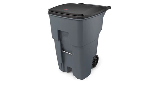 Rubbermaid FG9W2200GRAY ROLLOUT CONTAINER 95 GAL GRAY