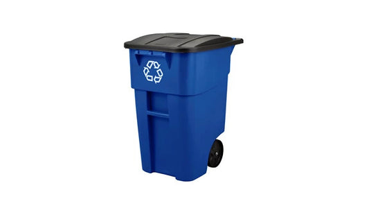 Rubbermaid FG9W2773BLUE RECYCLE ROLLOUT CONTAINER 50 GAL BLUE