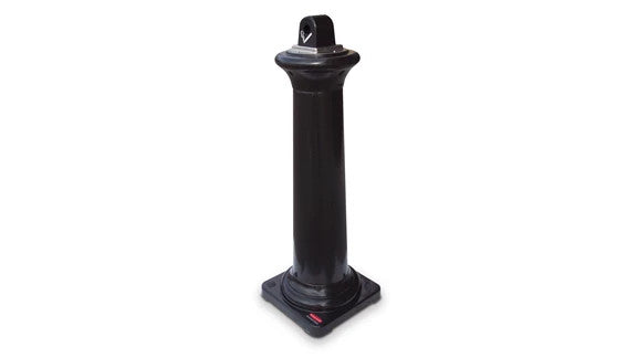 Rubbermaid FG9W3000BLA GROUNDSKEEPER® TUSCAN RECEPTACLE BLACK