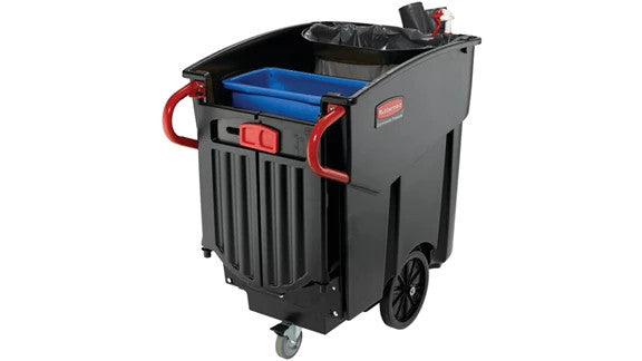 Rubbermaid FG9W7300BLA EXECUTIVE SERIES MEGA BRUTE® MOBILE COLLECTOR 120 GAL BLACK