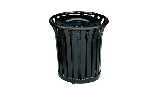 Rubbermaid FGMT32PLBK AMERICANA SERIES„ OPEN TOP 36 GAL BLACK