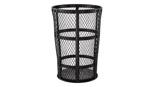 Rubbermaid FGSBR52BK STREET BASKET, 45 GAL, BLACK