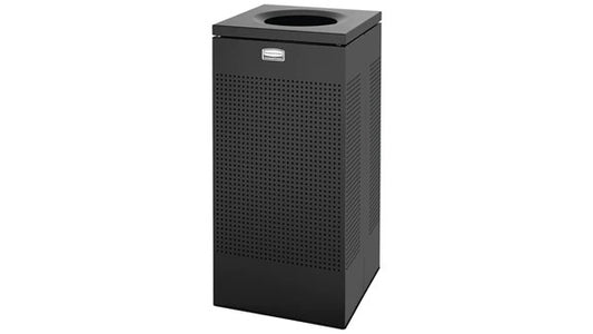 Rubbermaid FGSC14EPLTBK SILHOUETTES SQUARE OPEN TOP 16 GAL TEXTURED BLACK