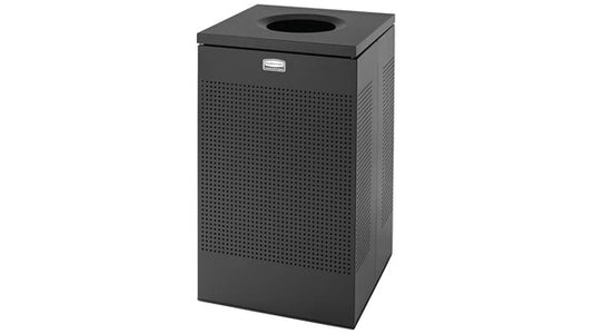 Rubbermaid FGSC18EPLTBK SILHOUETTES SQUARE OPEN TOP 20 GAL TEXTURED BLACK