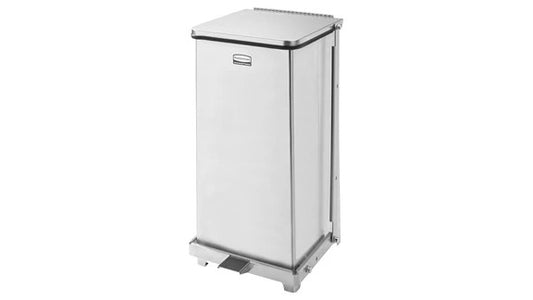 Rubbermaid FGST12SSPL DEFENDERS® SQUARE STEP CAN 6.5 GAL STAINLESS STEEL