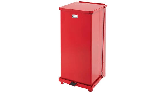 Rubbermaid FGST24EPLRD DEFENDERS® SQUARE STEP CAN 13 GAL RED