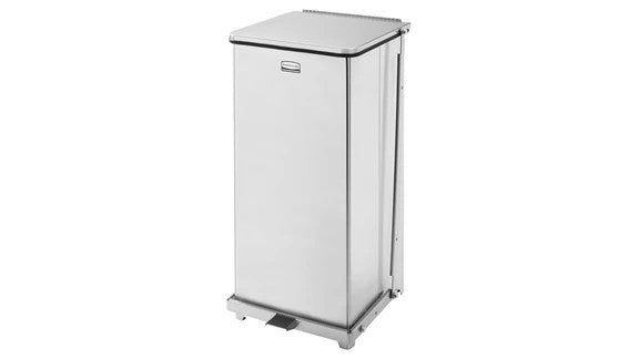 Rubbermaid FGST24SSPL DEFENDERS® SQUARE STEP CAN 13 GAL STAINLESS STEEL