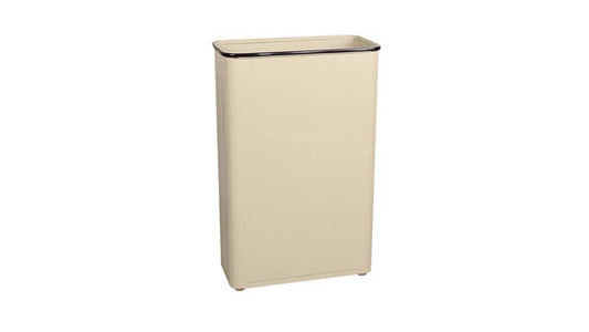 Rubbermaid FGWB96RAL STEEL WASTEBASKET 24 GAL RECTANGLE ALMOND