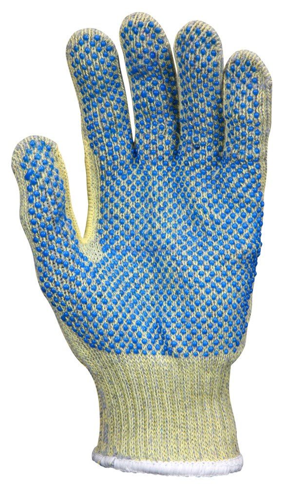 MCR Safety 93857M MCR Safety Cut Pro® with Hero™ Technology 7-Gauge Regular Weight Shell Made with ARX® Aramid Fibers PVC Palm Dotted Cut Resistant Work Gloves (1 DZ)