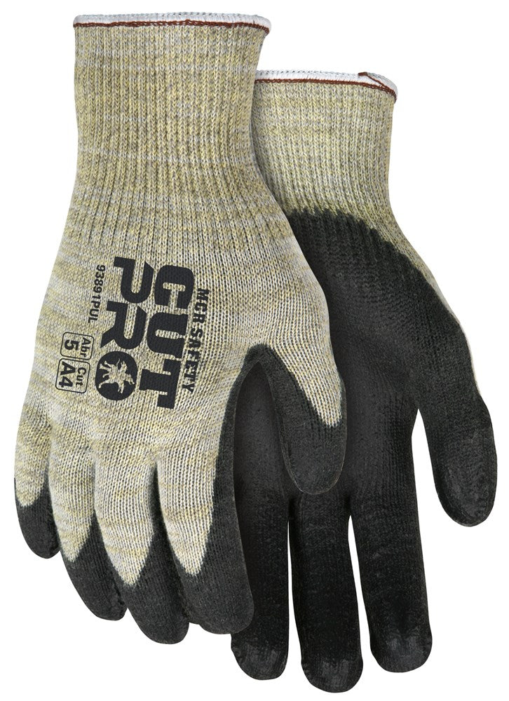 MCR Safety 93891PUXL MCR Safety Cut Pro® 10 Gauge Kevlar® and Synthetic Shell Stainless Steel Strands Cut Resistant Work Gloves Polyurethane (PU) Coated Palm and Fingertips (1 DZ)