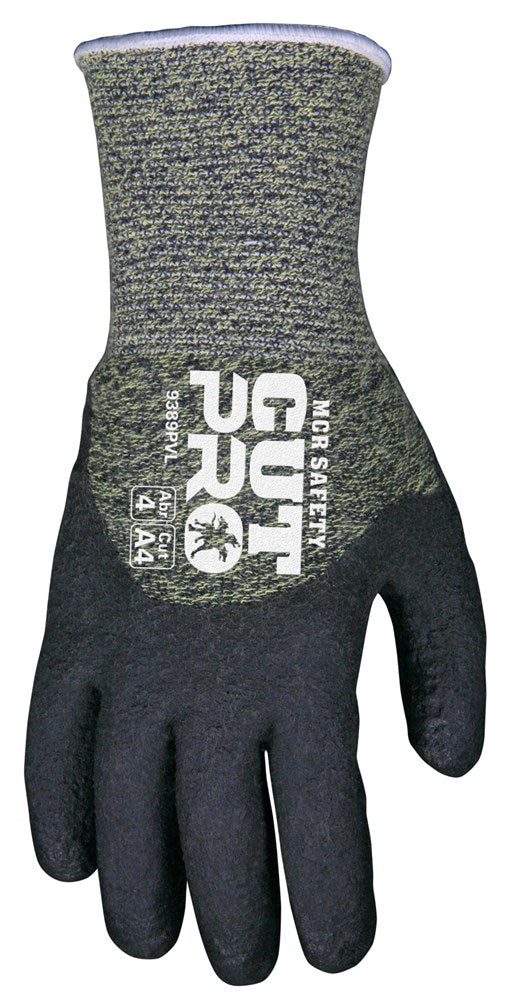 MCR Safety 9389PVM MCR Safety Cut Pro® 13-Gauge Kevlar® / Steel Shell Cut Resistant Work Gloves HPT Coated Palm and Fingertips (1 DZ)
