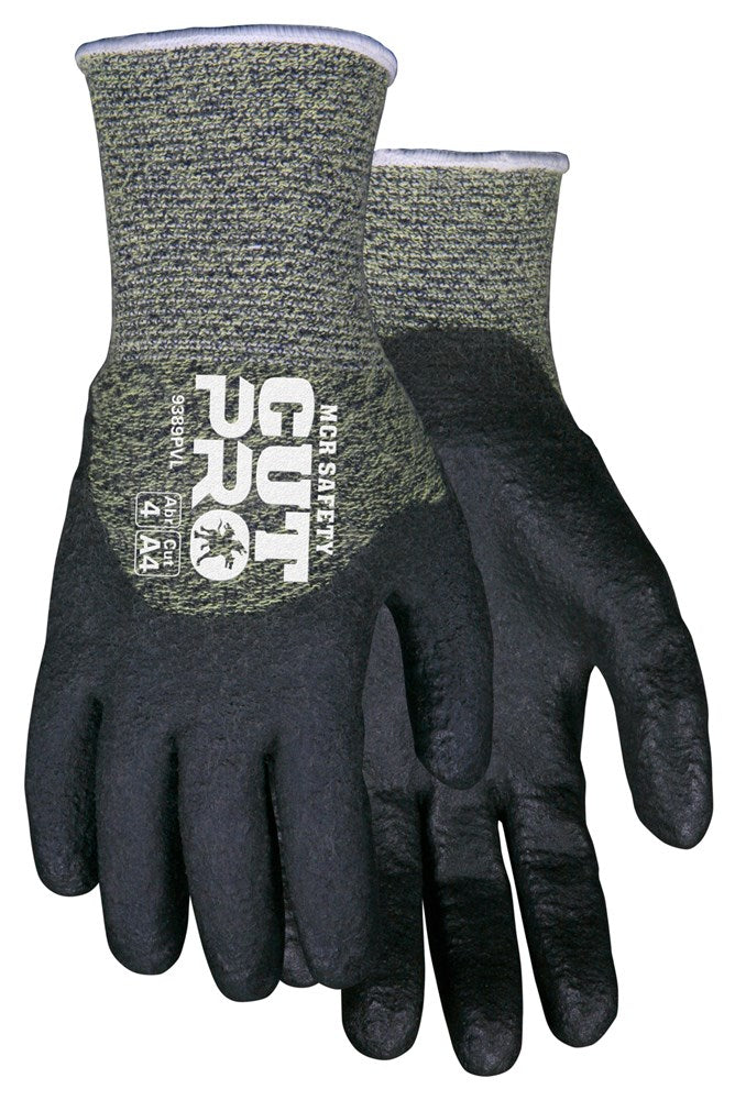 MCR Safety 9389PVXXL MCR Safety Cut Pro® 13-Gauge Kevlar® / Steel Shell Cut Resistant Work Gloves HPT Coated Palm and Fingertips (1 DZ)