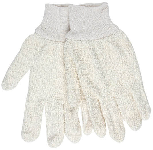 MCR Safety 9401KM Terrycloth Work Gloves 18-Ounce Regular Weight Loop-Out Fabric Seamless and Reversible Comfortable Knit Wrist Size Medium (1 DZ)