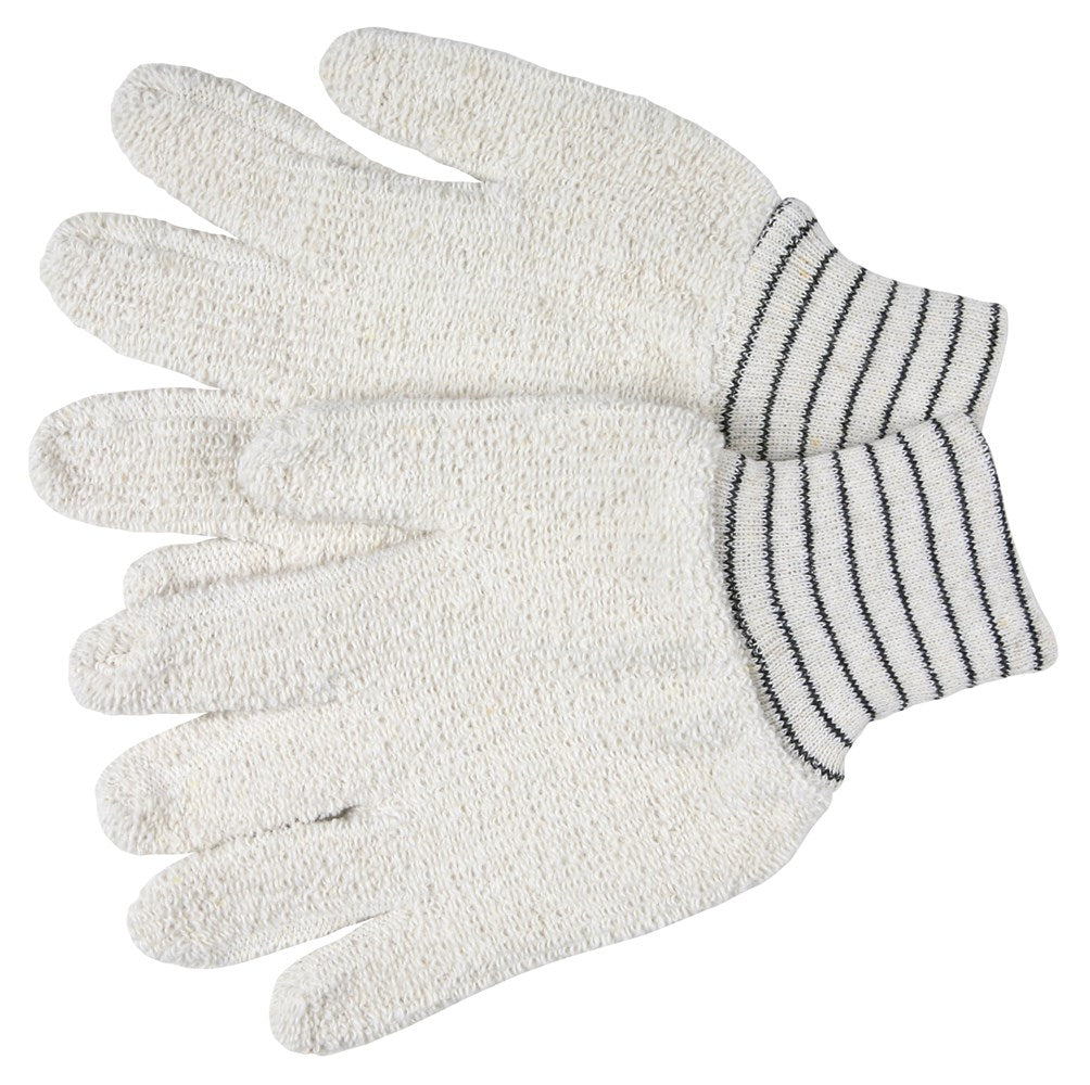 MCR Safety 9402KM Terrycloth Work Gloves 18-Ounce Regular Weight Loop-Out Fabric Seamless and Reversible Comfortable Knit Wrist Size Small (1 DZ)