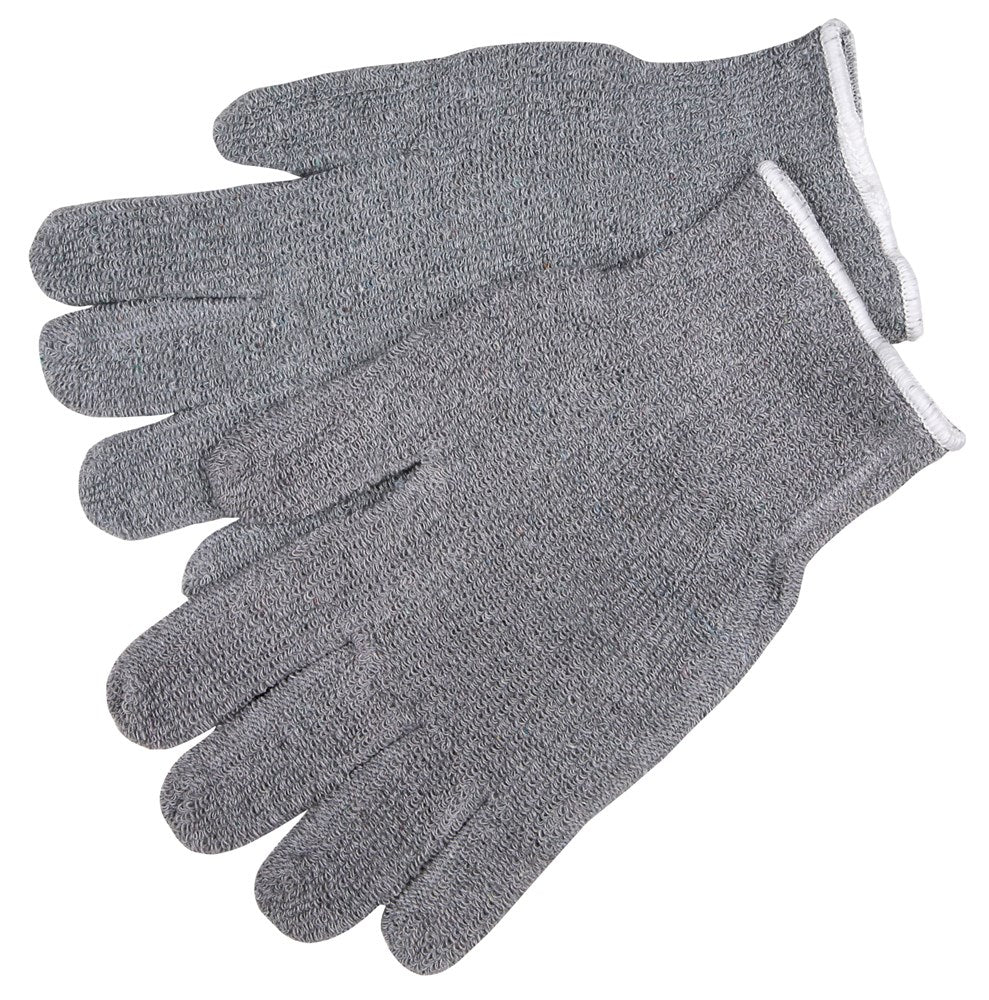 MCR Safety 9415KM Gray Terrycloth Work Gloves 24 Ounce Heavy Weight Loop-out Fabric Seamless and Reversible Comfortable Knit Wrist (1 DZ)