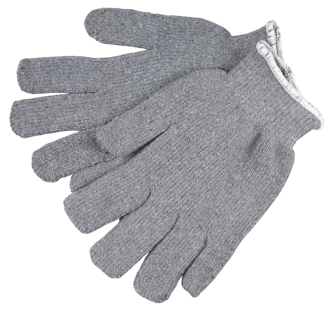 MCR Safety 9425KM Gray Terrycloth Work Gloves 14 Ounce Light Weight Loop-in Fabric Seamless and Reversible Comfortable Knit Wrist (1 DZ)