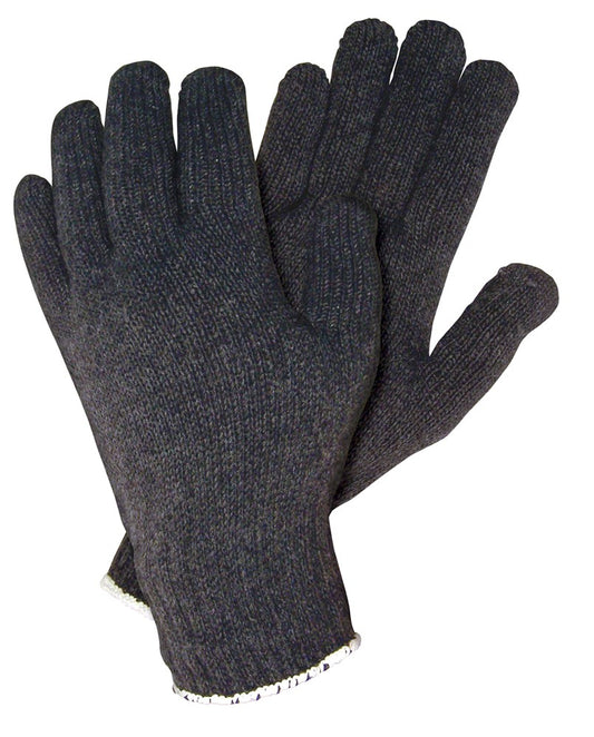 MCR Safety 9506LB String Knit Work Gloves 7-Gauge Heavyweight Black Cotton/Polyester Hemmed Cuff (1 DZ)