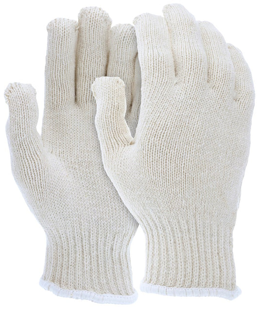 MCR Safety 9506LM String Knit Work Gloves 7-Gauge Heavyweight Natural 100% Cotton Hemmed (1 DZ)