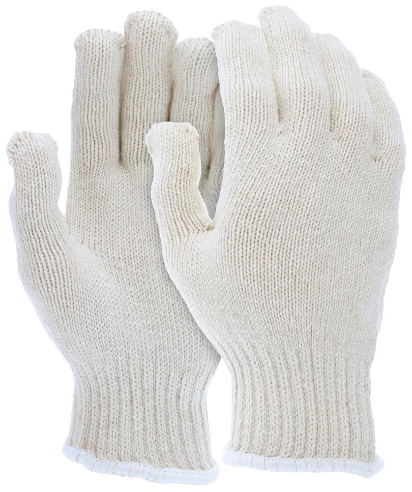 MCR Safety 9506MM String Knit Work Gloves 7-Gauge Heavyweight Natural 100% Cotton Hemmed (1 DZ)
