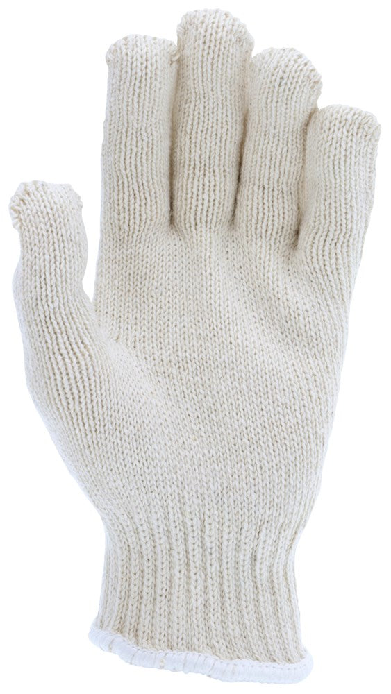 MCR Safety 9506MM String Knit Work Gloves 7-Gauge Heavyweight Natural 100% Cotton Hemmed (1 DZ)