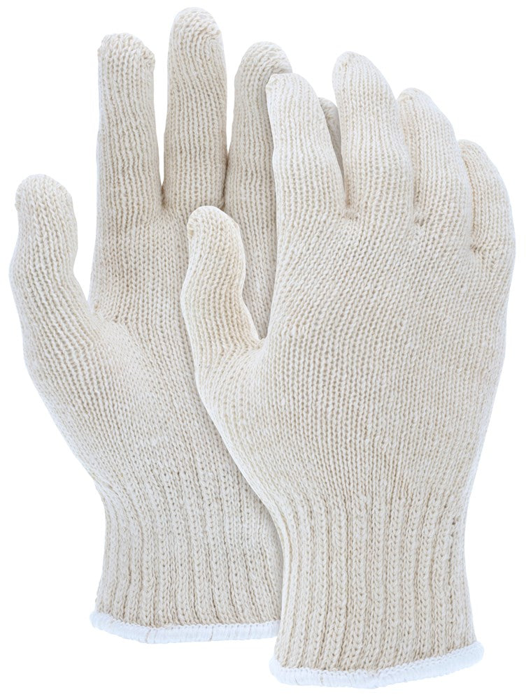 MCR Safety 9510SM String Knit Work Gloves 7 Gauge Regular Weight 100% Natural Cotton Hemmed Cuff (1 DZ)