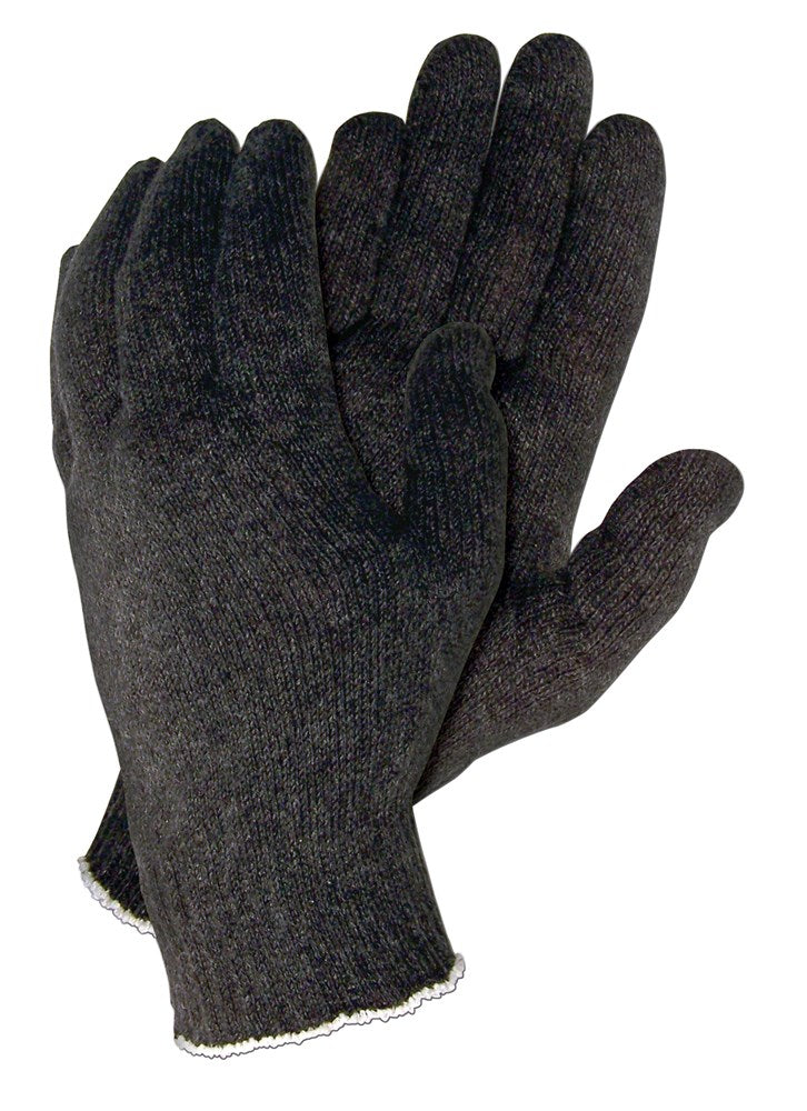 MCR Safety 9610SB String Knit Work Gloves 10 Gauge Regular Weight Black Cotton Polyester (1 DZ)