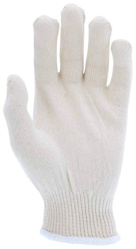 MCR Safety 9613LM String Knit Work Gloves 13 Gauge Regular Weight Natural 100% Cotton (1 DZ)