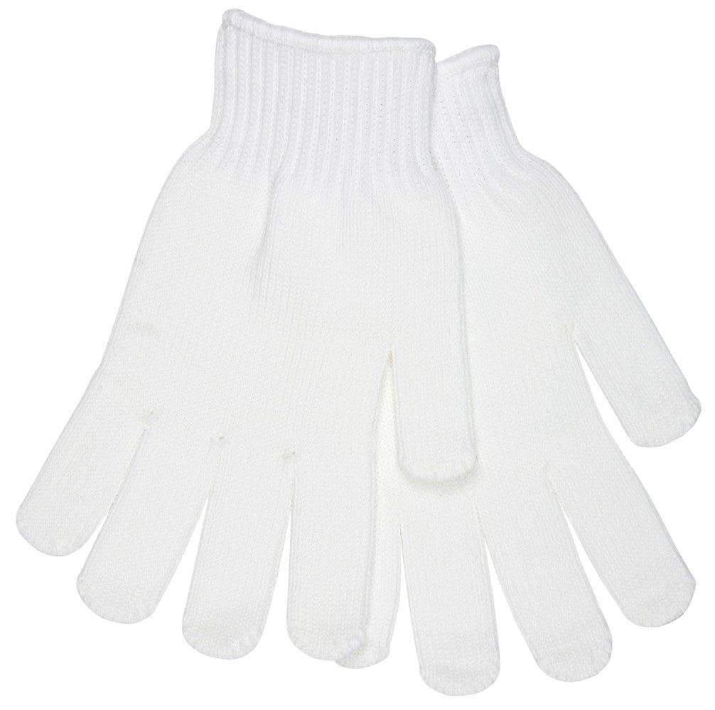 MCR Safety 9615SM String Knit Work Gloves 7 Gauge Heavy Weight 100% White Textured Polyester Hemmed Cuff (1 DZ)