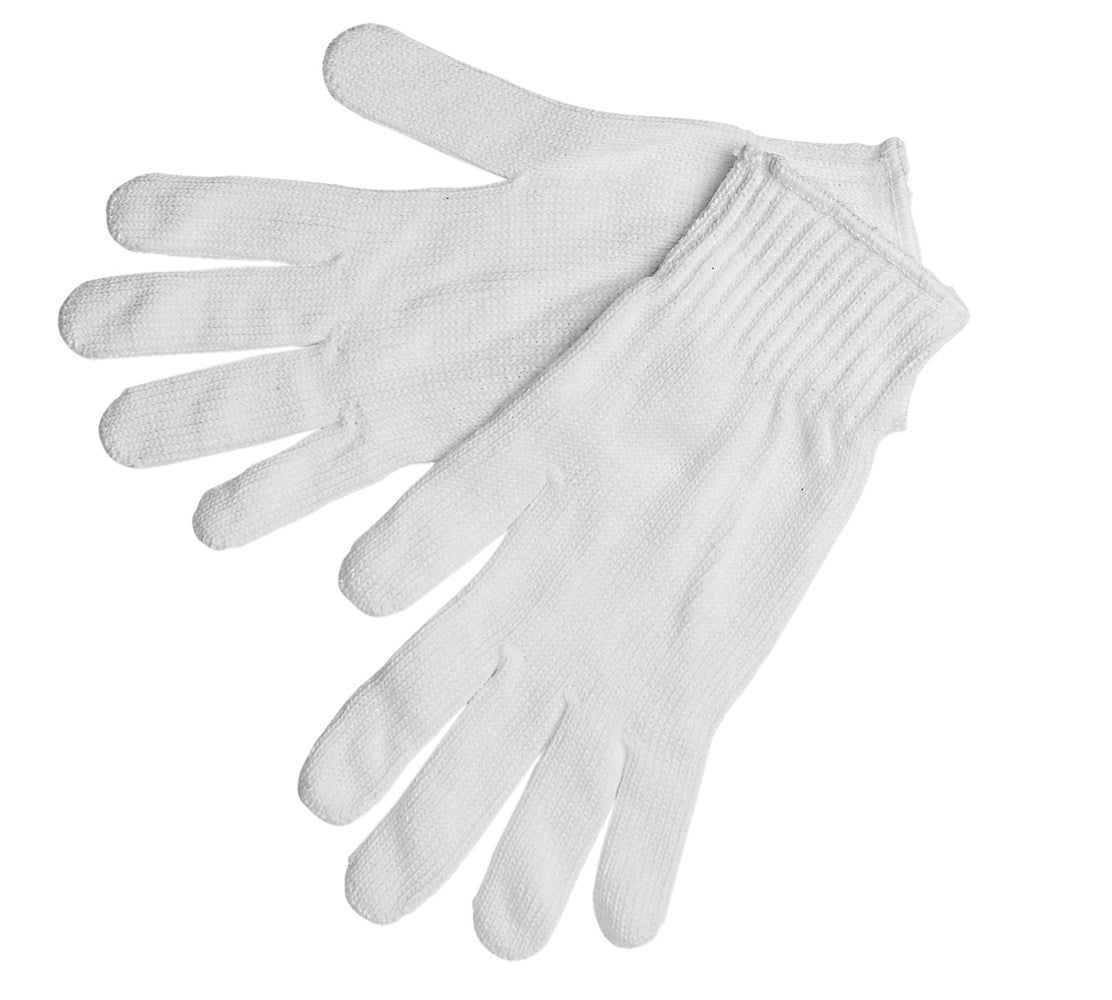 MCR Safety 9616XSM String Knit Work Gloves 7-Gauge Regular Weight 100% White Polyester Hemmed Cuff (1 DZ)