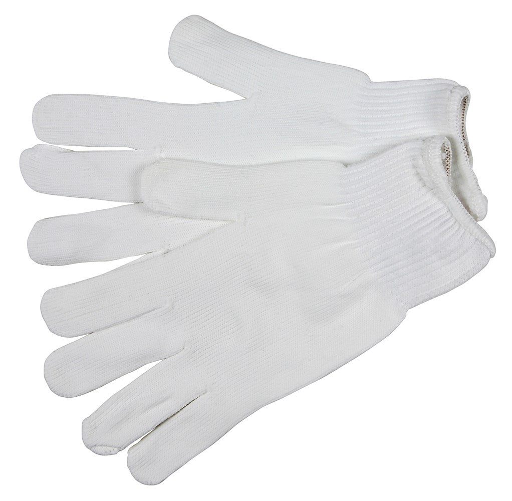 MCR Safety 9630SM String Knit Work Gloves 10 Gauge Regular Weight 100% Stretch White Nylon (1 DZ)