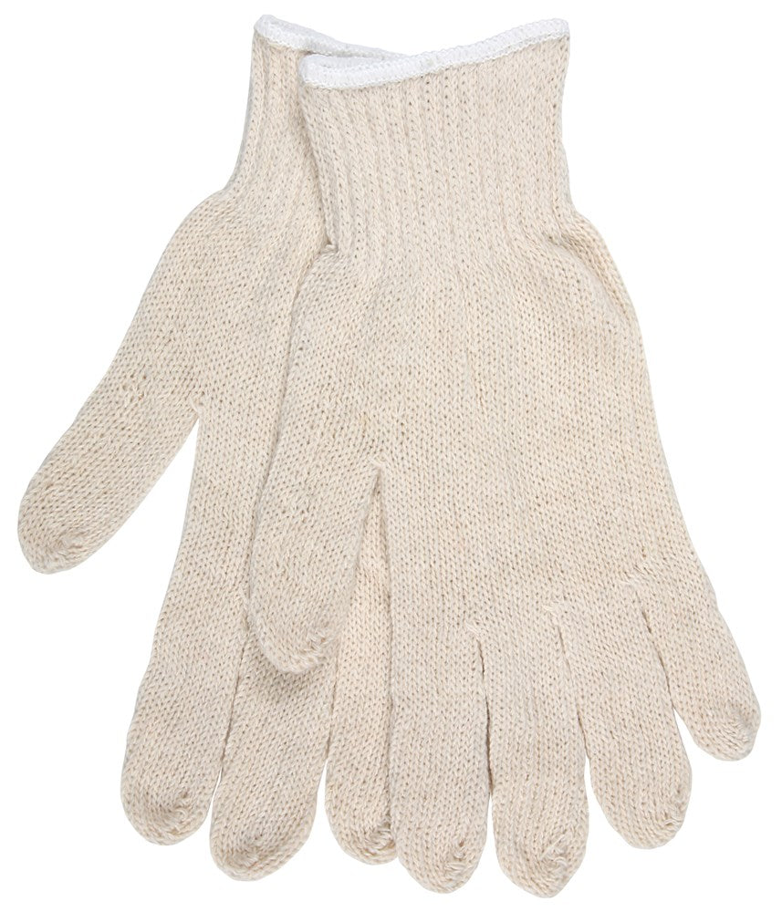 MCR Safety 9636S String Knit Work Gloves 7 Gauge Regular Weight Natural 70% Cotton 30% Polyester Hemmed Cuff (1 DZ)