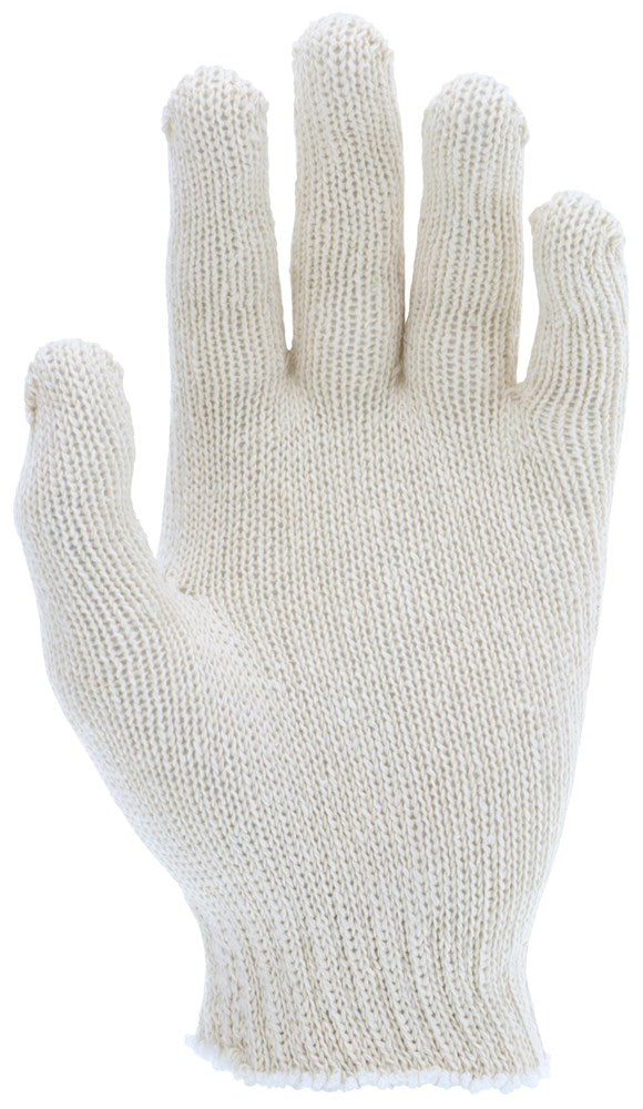 MCR Safety 9638MM String Knit Work Gloves 7 Gauge Economy Weight Natural 100% Cotton Hemmed Cuff (1 DZ)
