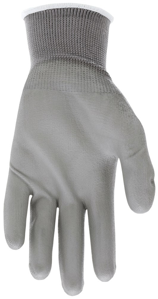 MCR Safety 9666L MCR Safety NXG® Work Gloves 13 Gauge Gray Nylon Shell Gray Polyurethane (PU) Palm and Fingertips (1 DZ)