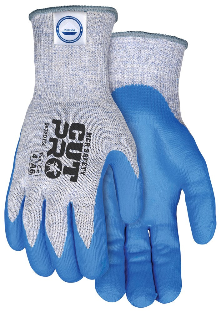 MCR Safety 9672DT5S MCR Safety Cut Pro® 10-Gauge Cut Resistant Work Gloves Dyneema® Diamond Technology with Steel Shell Nitrile Foam Coated Palm and Fingertips (1 Pair)