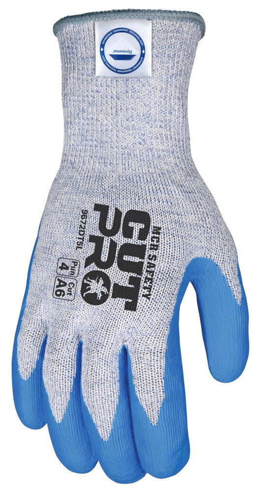 MCR Safety 9672DT5S MCR Safety Cut Pro® 10-Gauge Cut Resistant Work Gloves Dyneema® Diamond Technology with Steel Shell Nitrile Foam Coated Palm and Fingertips (1 Pair)