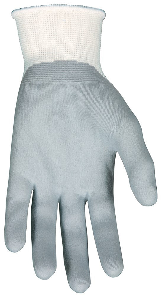 MCR Safety 9673GWXS MCR Safety NXG® Work Gloves 13 Gauge White Nylon Shell Gray Nitrile Foam Palm and Fingertips (1 DZ)
