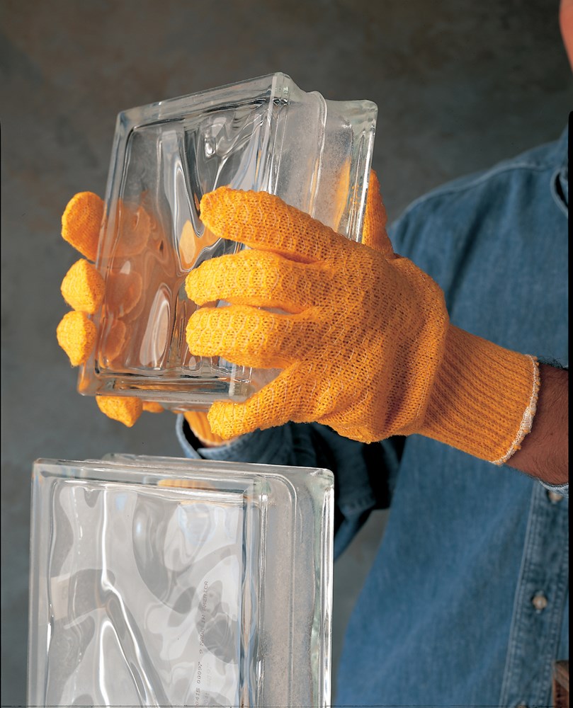 MCR Safety 9675L Honey Grip® Work Gloves Orange Acrylic/Polyester String Knit PVC Honeycomb Criss-Cross Grip (1 DZ)